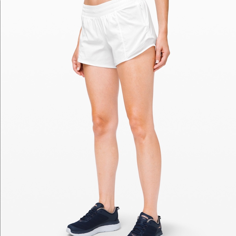 White Lululemon Running Shorts